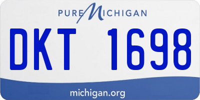 MI license plate DKT1698
