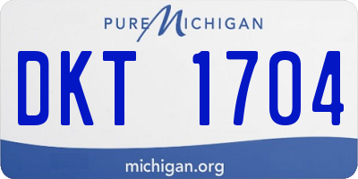 MI license plate DKT1704