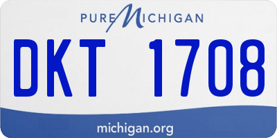 MI license plate DKT1708