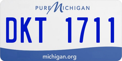 MI license plate DKT1711