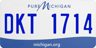 MI license plate DKT1714