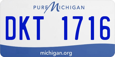MI license plate DKT1716