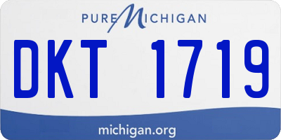 MI license plate DKT1719