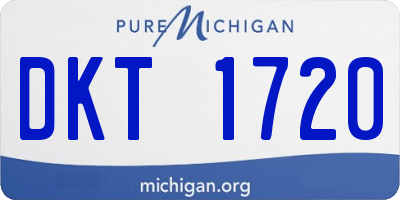 MI license plate DKT1720