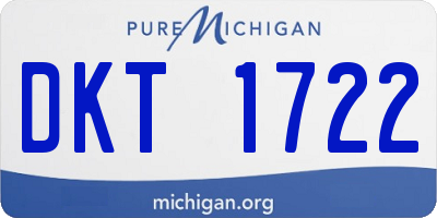 MI license plate DKT1722