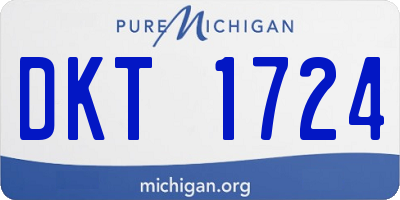 MI license plate DKT1724