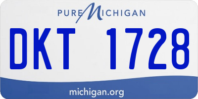 MI license plate DKT1728