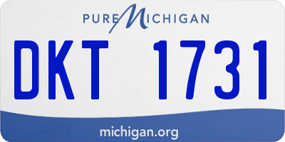MI license plate DKT1731