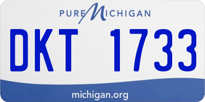 MI license plate DKT1733