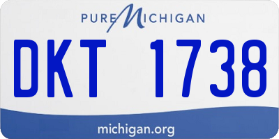 MI license plate DKT1738