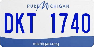 MI license plate DKT1740