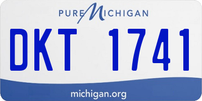 MI license plate DKT1741