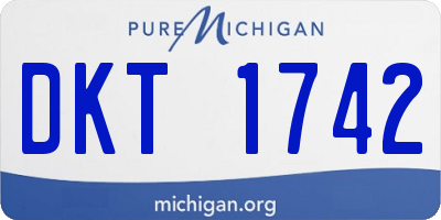 MI license plate DKT1742