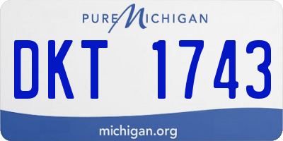 MI license plate DKT1743