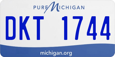 MI license plate DKT1744