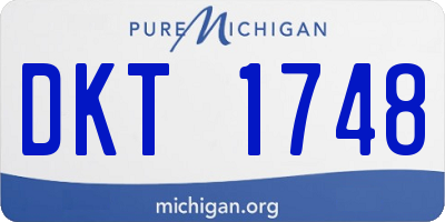 MI license plate DKT1748