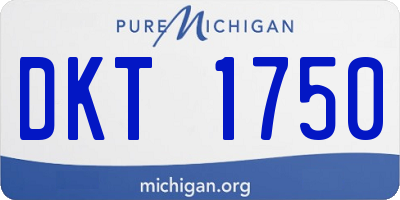 MI license plate DKT1750