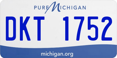 MI license plate DKT1752