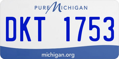 MI license plate DKT1753