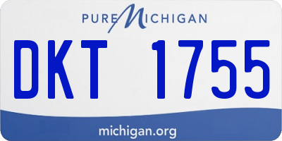 MI license plate DKT1755