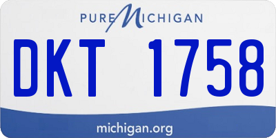 MI license plate DKT1758