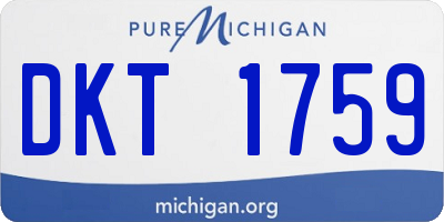 MI license plate DKT1759