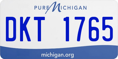 MI license plate DKT1765