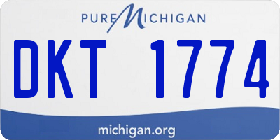 MI license plate DKT1774