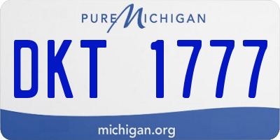 MI license plate DKT1777
