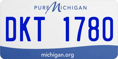 MI license plate DKT1780