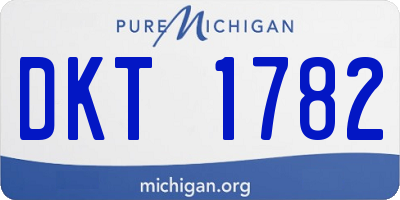 MI license plate DKT1782