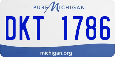 MI license plate DKT1786