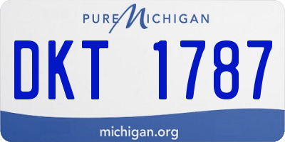 MI license plate DKT1787
