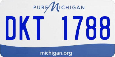 MI license plate DKT1788
