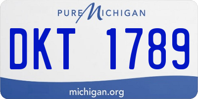 MI license plate DKT1789