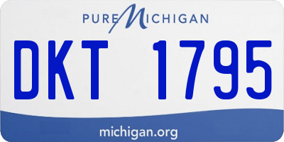 MI license plate DKT1795