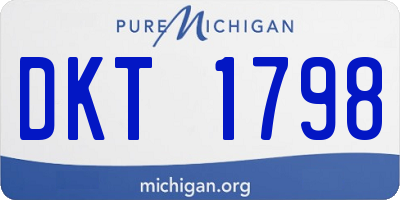 MI license plate DKT1798