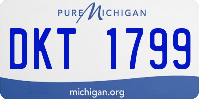 MI license plate DKT1799
