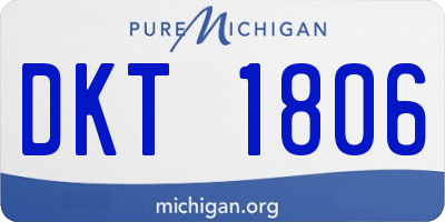 MI license plate DKT1806