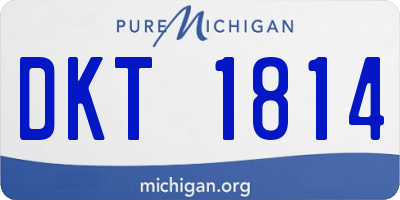 MI license plate DKT1814