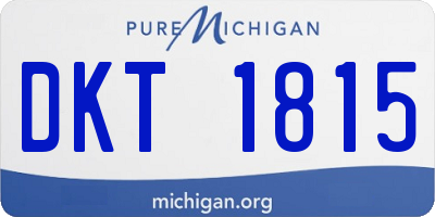 MI license plate DKT1815