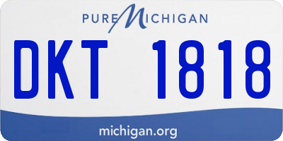 MI license plate DKT1818
