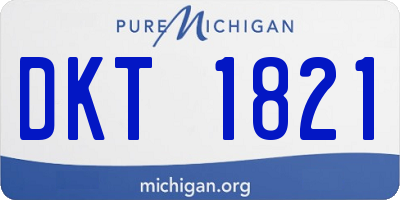 MI license plate DKT1821