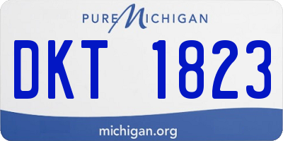 MI license plate DKT1823