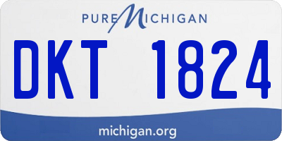 MI license plate DKT1824
