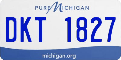 MI license plate DKT1827