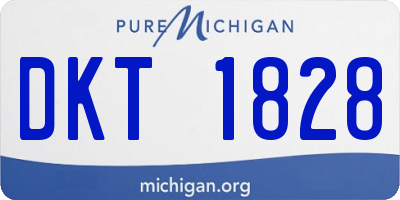 MI license plate DKT1828