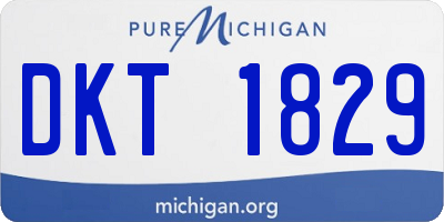 MI license plate DKT1829