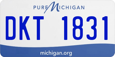 MI license plate DKT1831