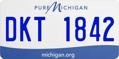 MI license plate DKT1842